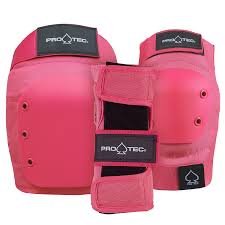 PRO-TEC STREET ADULT 3 PACK PAD SET PINK - The Drive Skateboard Shop
