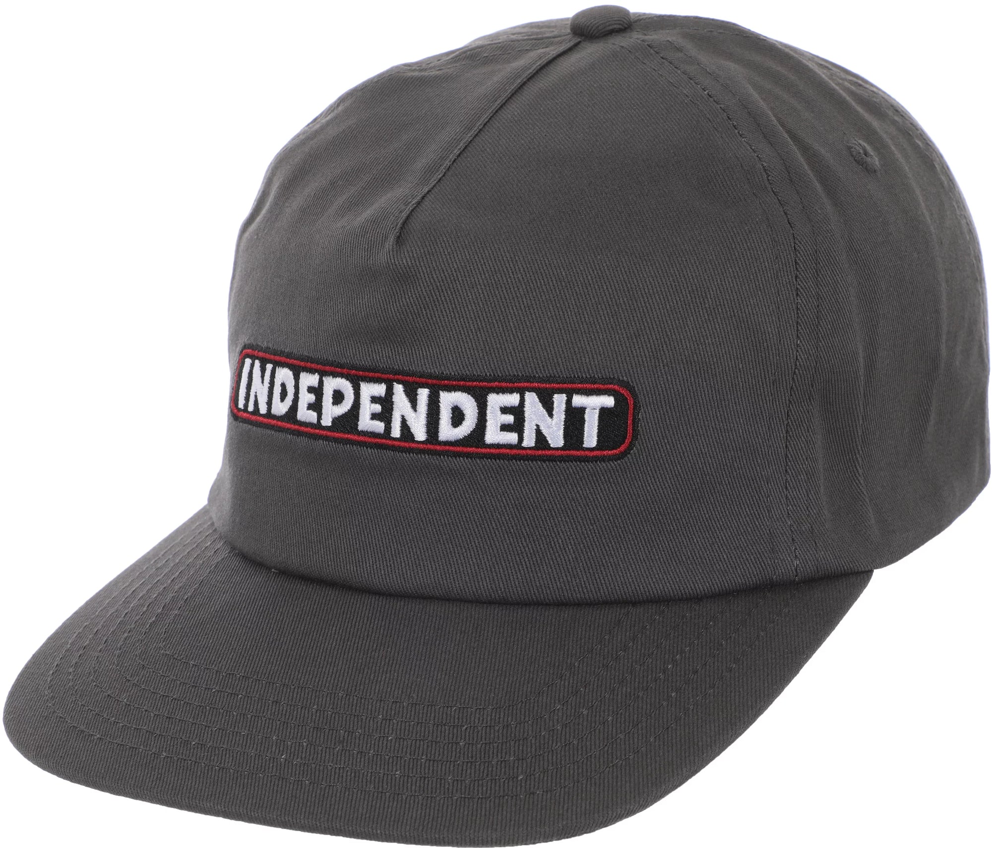 INDEPENDENT SNAPBACK BAR LOGO CHARCOAL