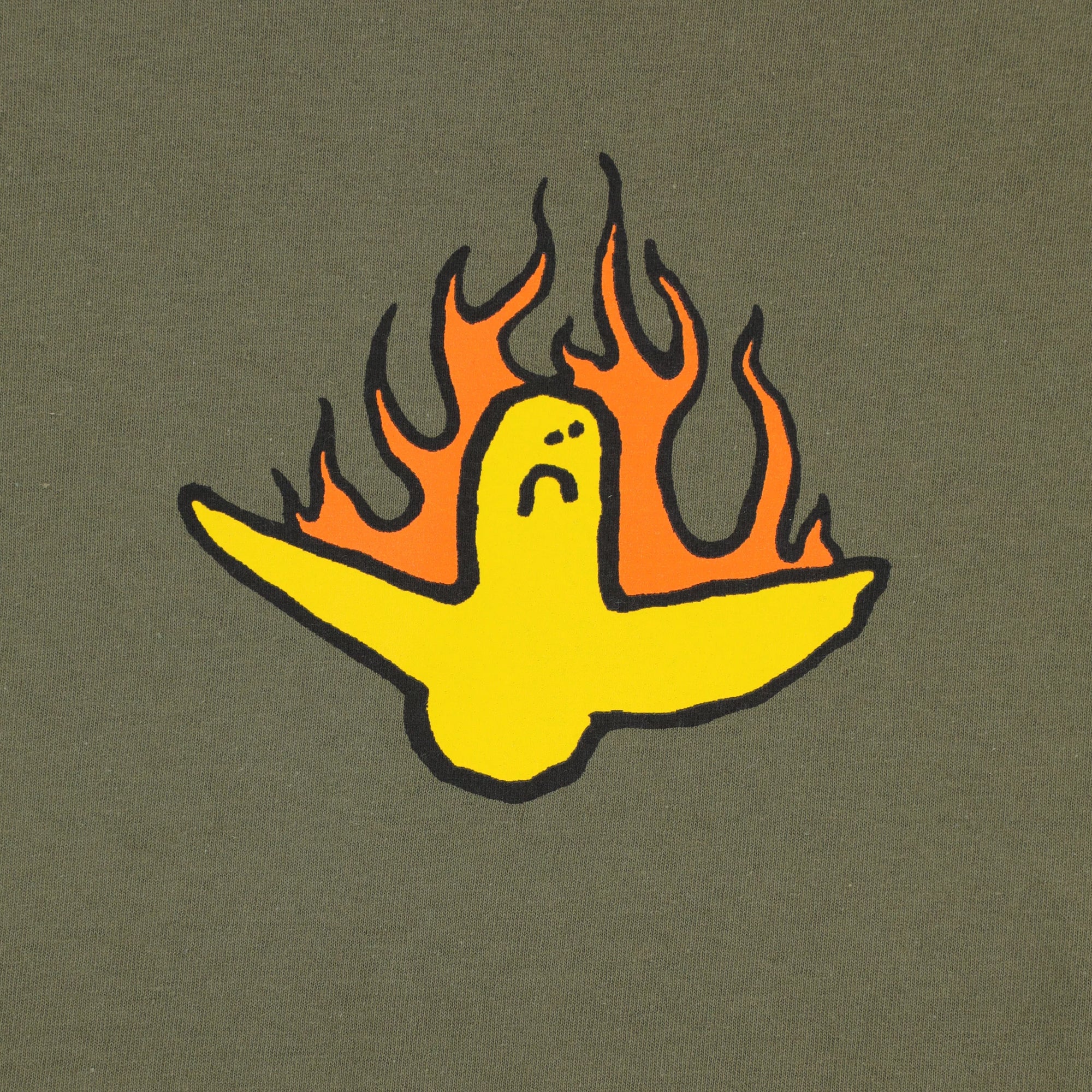 KROOKED FIRE BIRD TEE MILITARY GREEN - The Drive Skateboard Shop