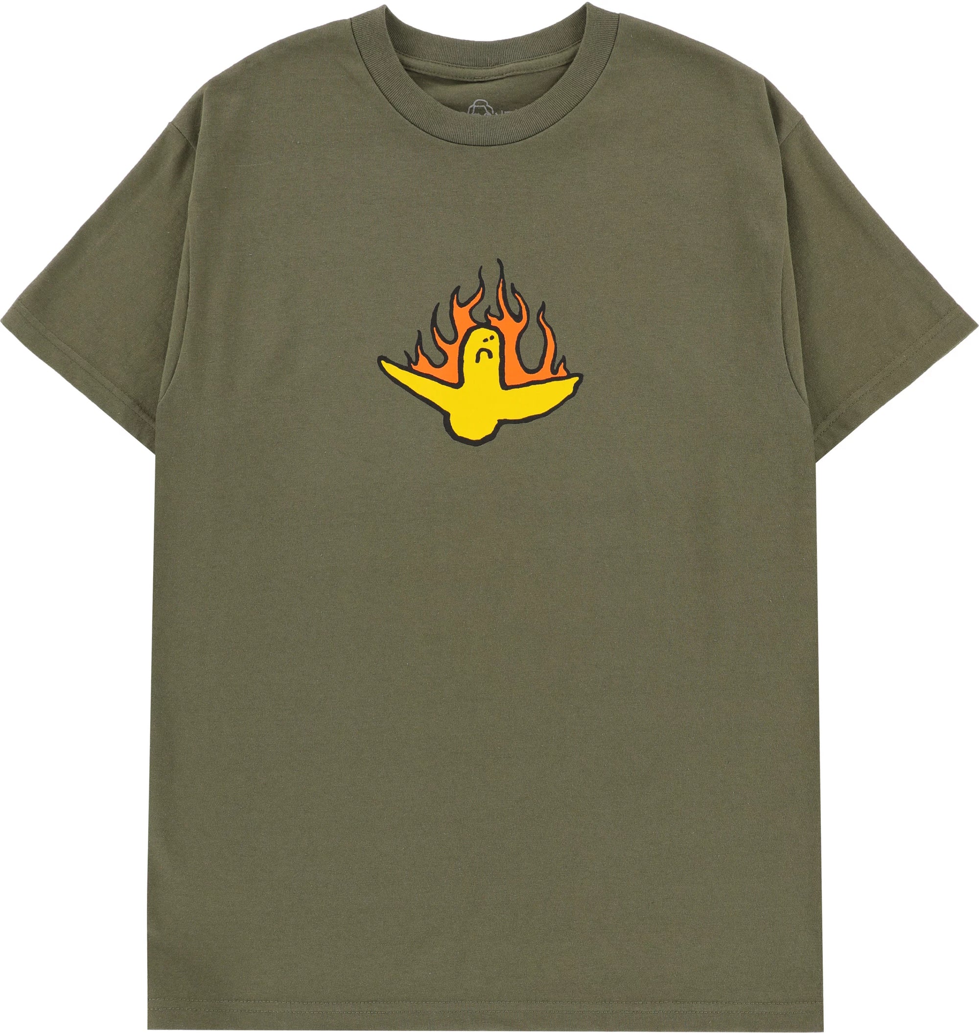KROOKED FIRE BIRD TEE MILITARY GREEN - The Drive Skateboard Shop