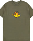 KROOKED FIRE BIRD TEE MILITARY GREEN - The Drive Skateboard Shop