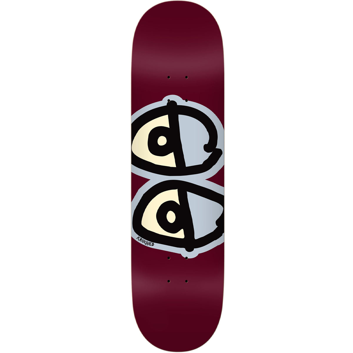 KROOKED DECK TEAM EYES MAROON (8.75")