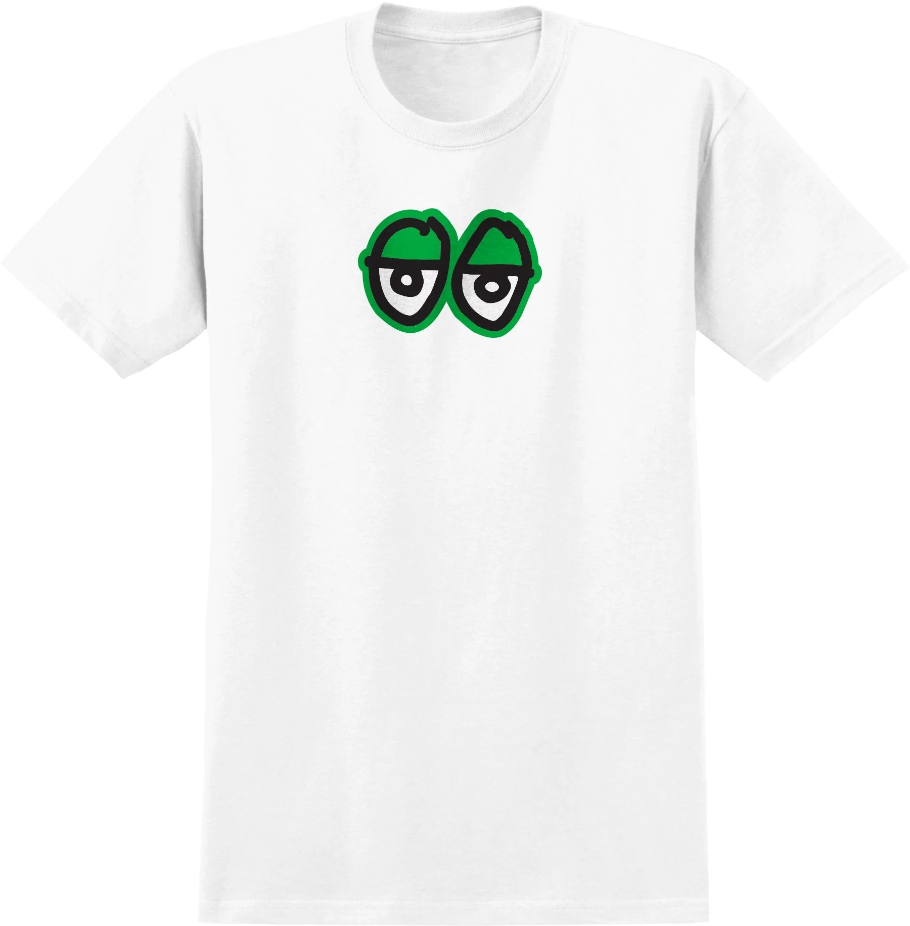 KROOKED EYES T-SHIRT WHITE/GREEN - The Drive Skateboard Shop