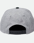 BRIXTON CREST C MP SNAPBACK HEATHER GREY/BLACK - The Drive Skateshop