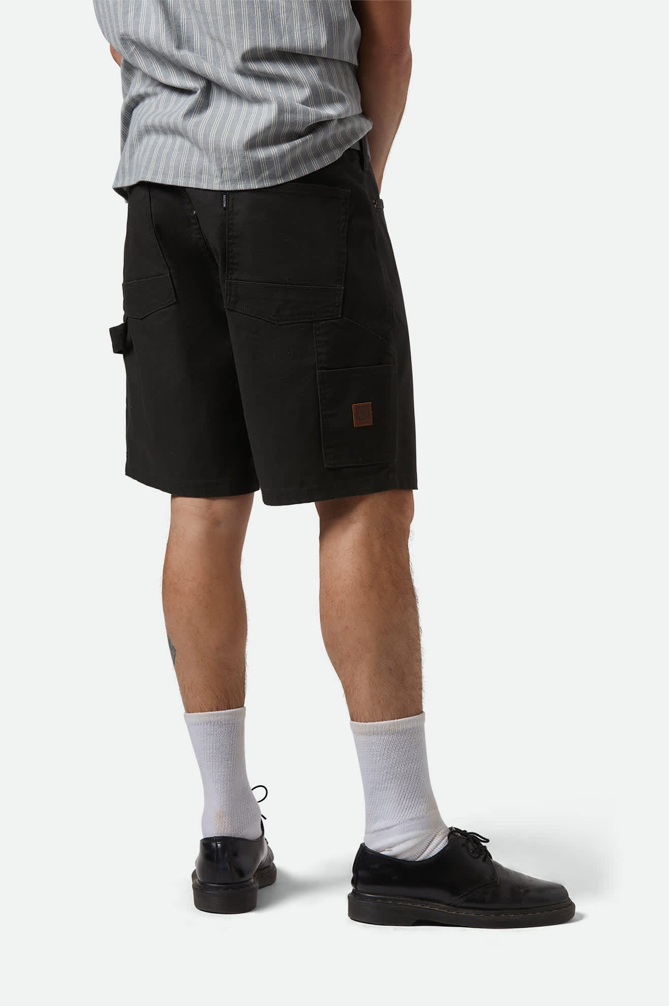 BRIXTON BUILDERS CARPENTER BAGGY SHORT WASHED BLACK - The Drive Skateboard Shop