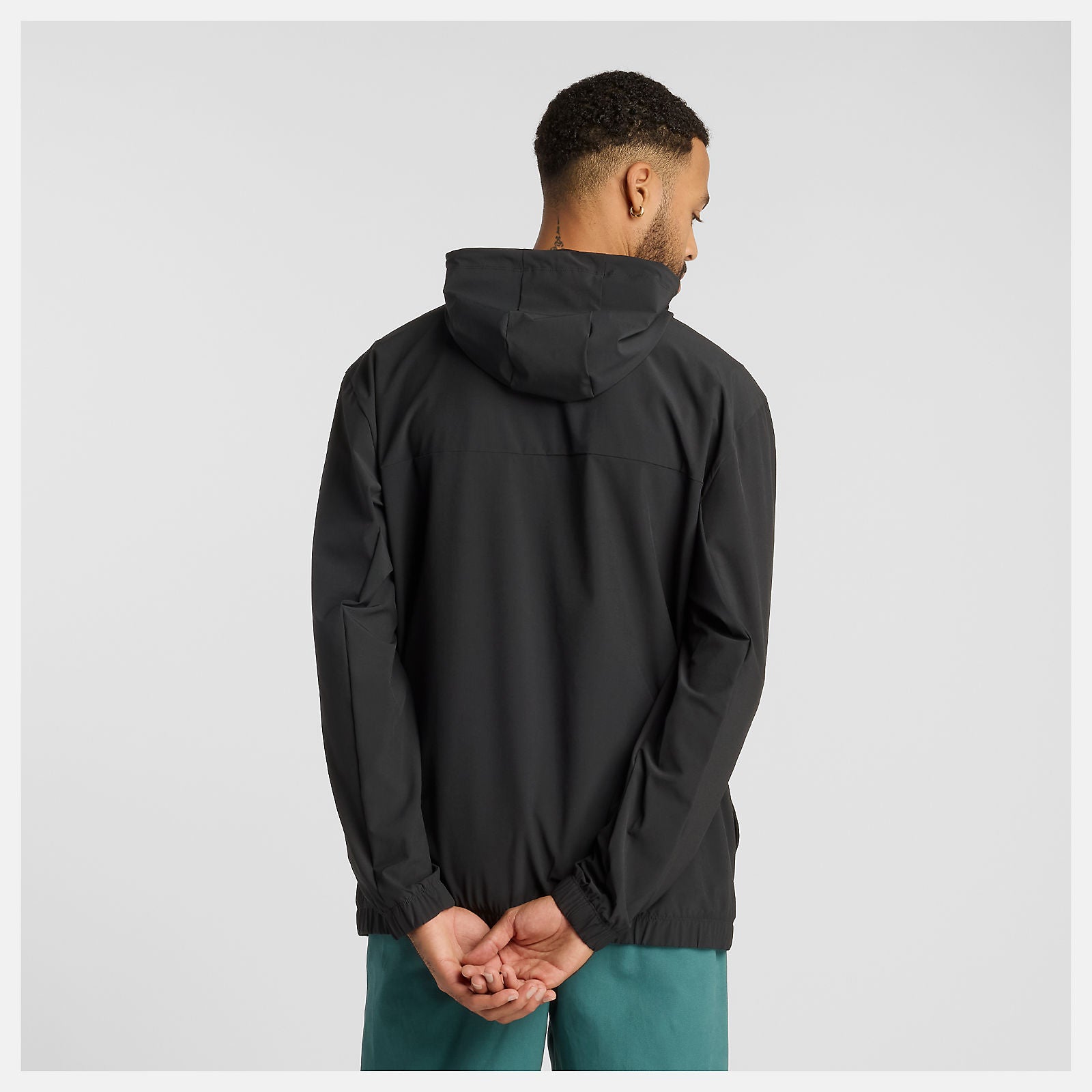 NEW BALANCE NUMERIC WOVEN ZIP JACKET BLACK