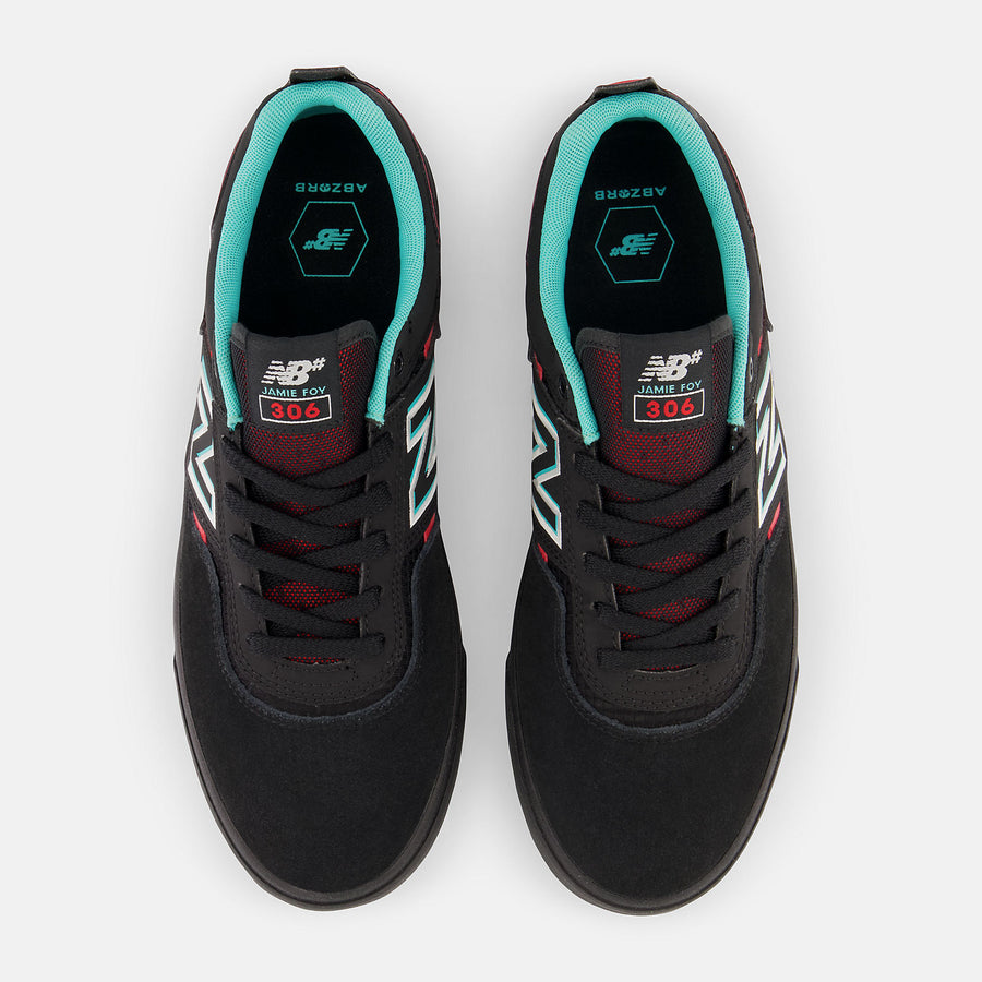 NEW BALANCE 306 JAMIE FOY BLACL/ELECTRIC RED - The Drive Skateshop