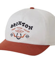 BRIXTON BEEKMAN MP SNAPBACK HAT OFF WHITE/RUST