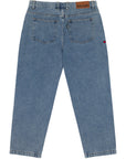 LOVIAH OG BAGGY 5 POCKET DENIM PANTS INDIGO MEDIUM ACID WASH