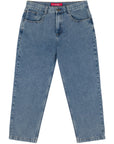 LOVIAH OG BAGGY 5 POCKET DENIM PANTS INDIGO MEDIUM ACID WASH