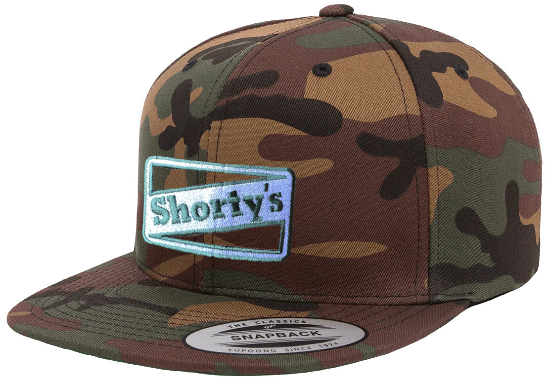 SHORTY'S OG LOGO MESH SNAPBACK CAMO - The Drive Skateboard Shop
