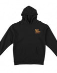ANTI-HERO Homers heavyweight black hooded sweater, front view