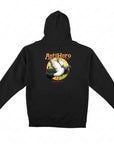 Black ANTIHERO Homers heavyweight hooded sweatshirt front view