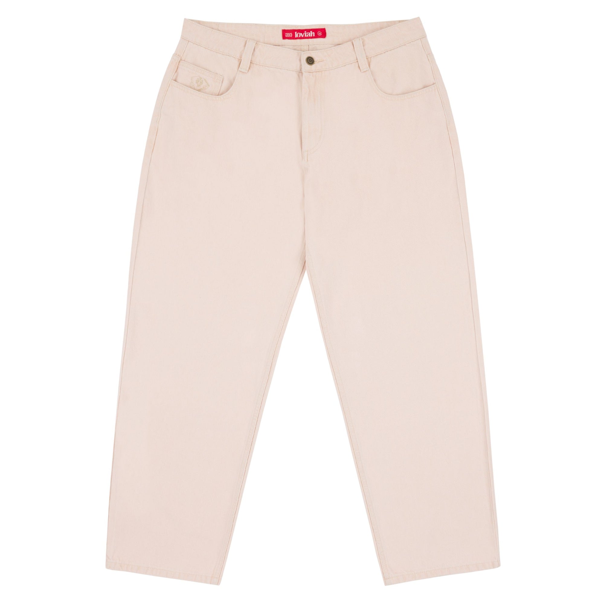 LOVIAH OG BAGGY 5 POCKET DENIM DYE SAND BLEACH WASH