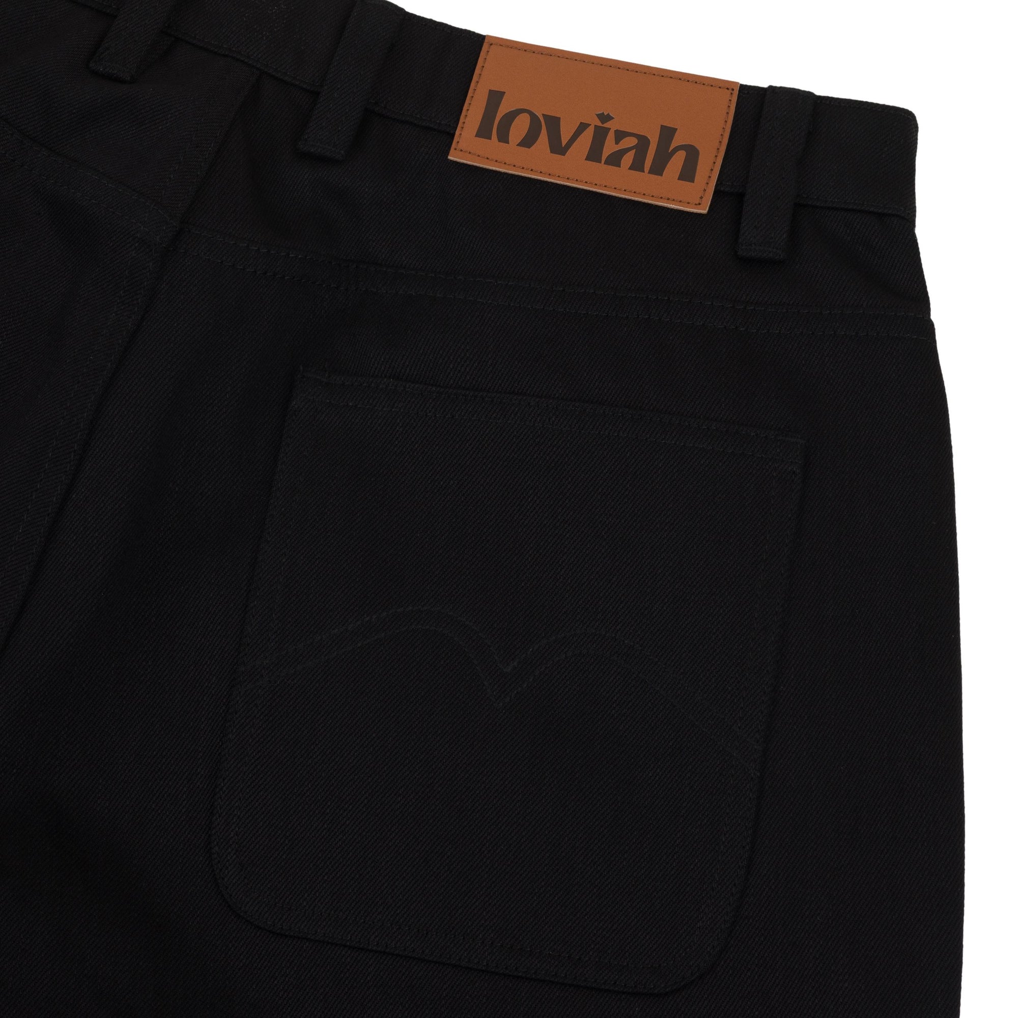 LOVIAH 1990 BAGGY DENIM PANTS BLACK