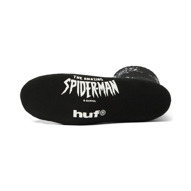 HUF X SPIDERMAN CREW SOCK BLACK