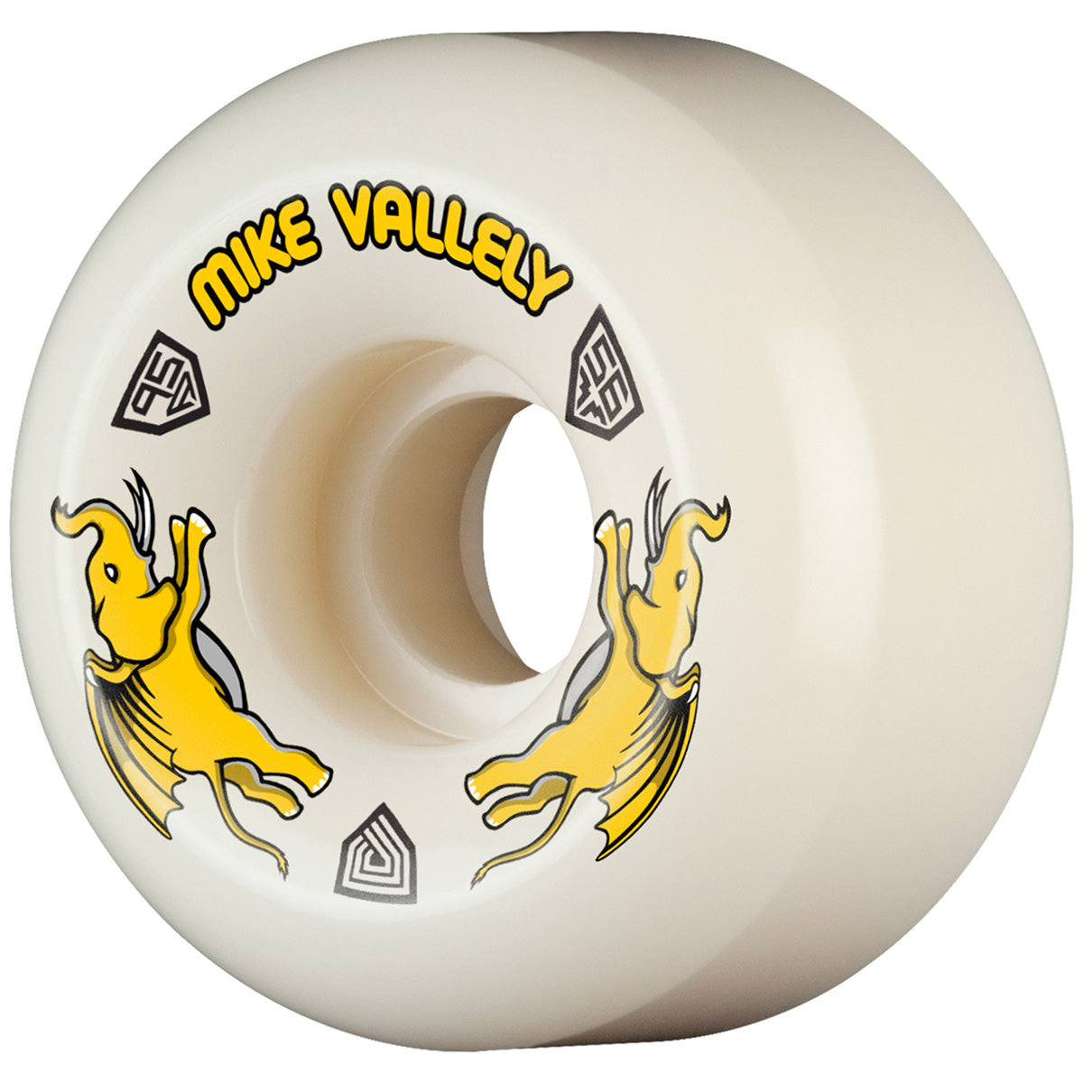 POWELL-PERALTA DRAGON FORMULA WHEELS MIKE VALLELY YELLOW V6 95A (56MM)