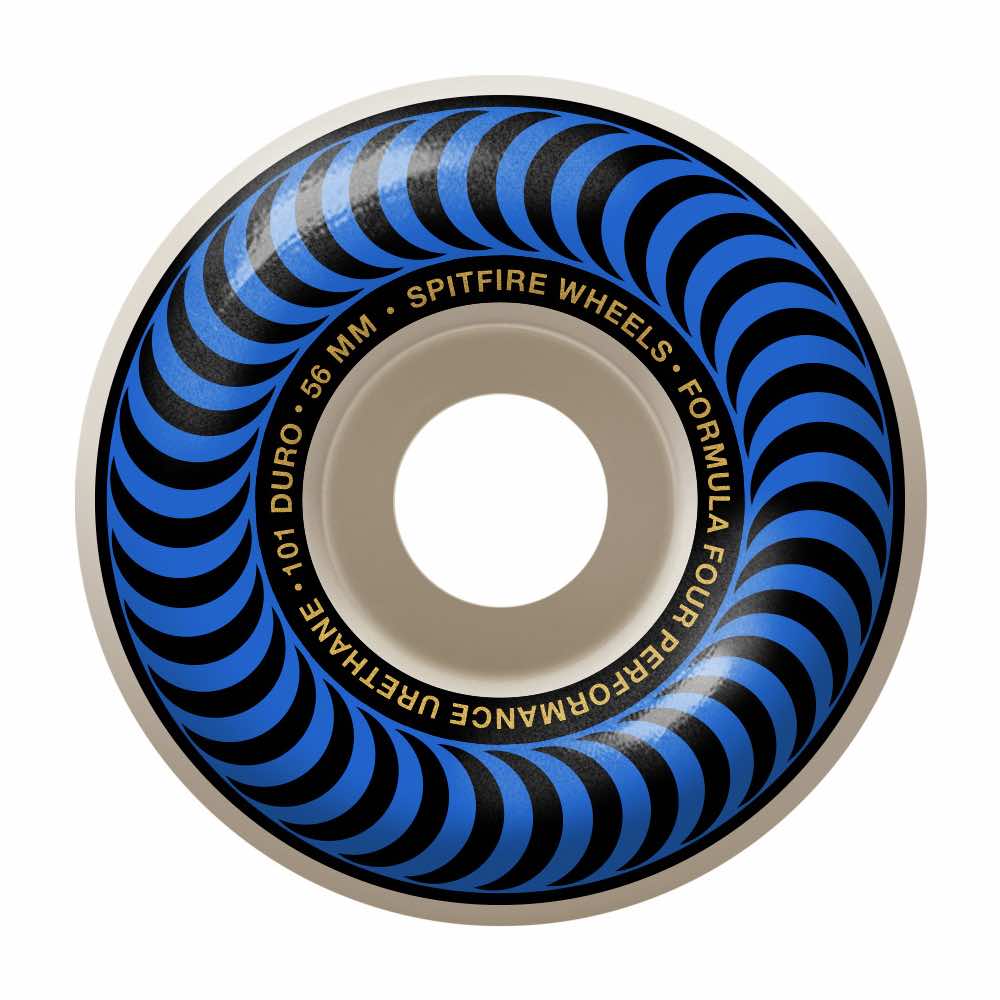 SPITFIRE WHEELS FORMULA FOUR CLASSICS BLUE 101A (56MM) - The Drive Skateshop