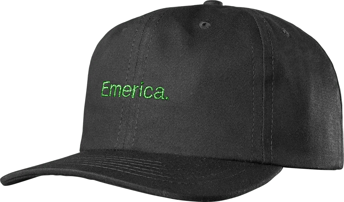 EMERICA  PURE GOLD DAD HAT BLACK/GREEN
