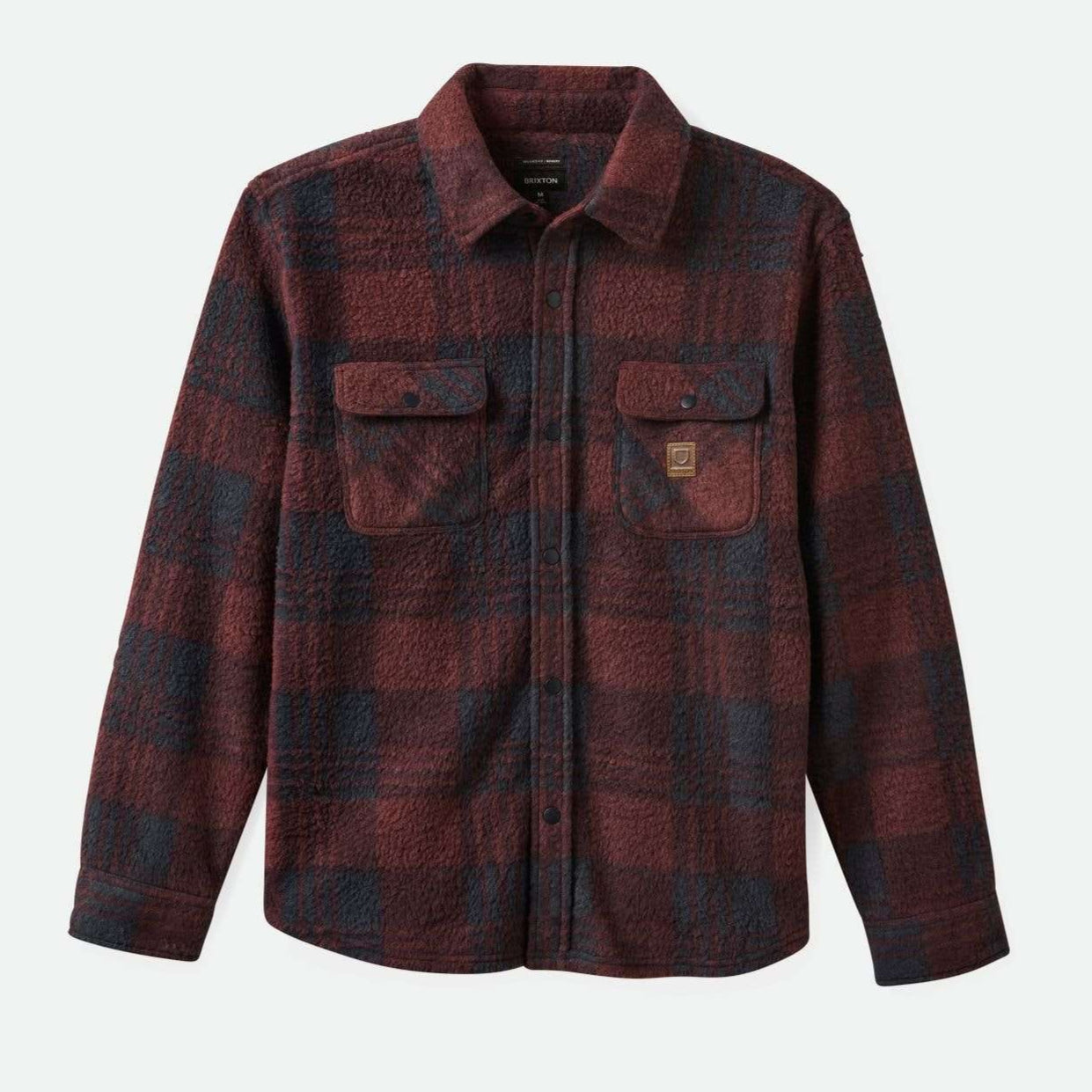 BRIXTON ARCTIC STRETCH FLEECE CORDOVAN RED/WASHEV NAVY PLAID