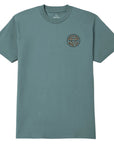 BRIXTON CREST 2 T-SHIRT OCEAN BREEZE/BLACK RUST