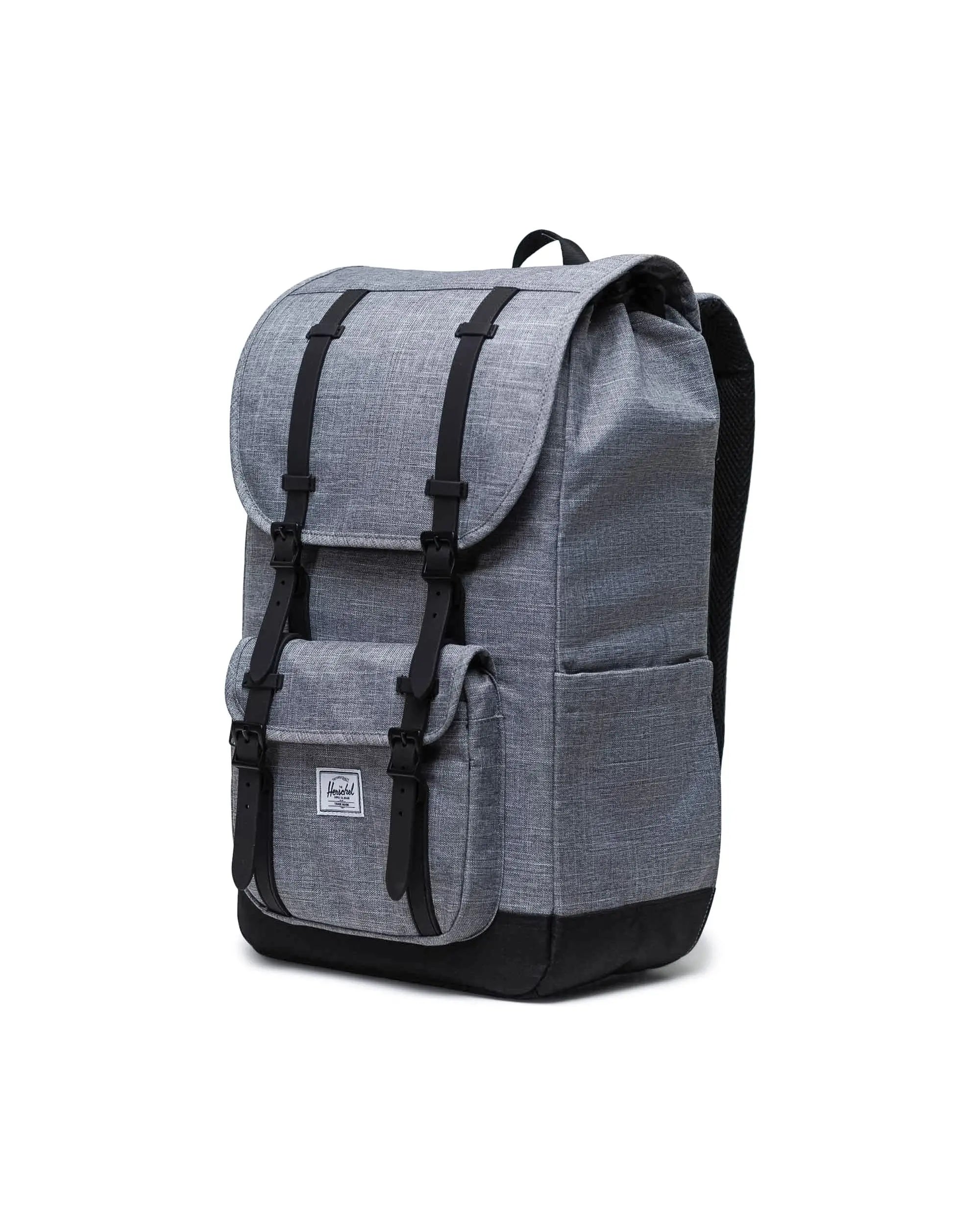 HERSCHEL LITTLE AMERICA BACK PACK RAVEN CROSSHATCH