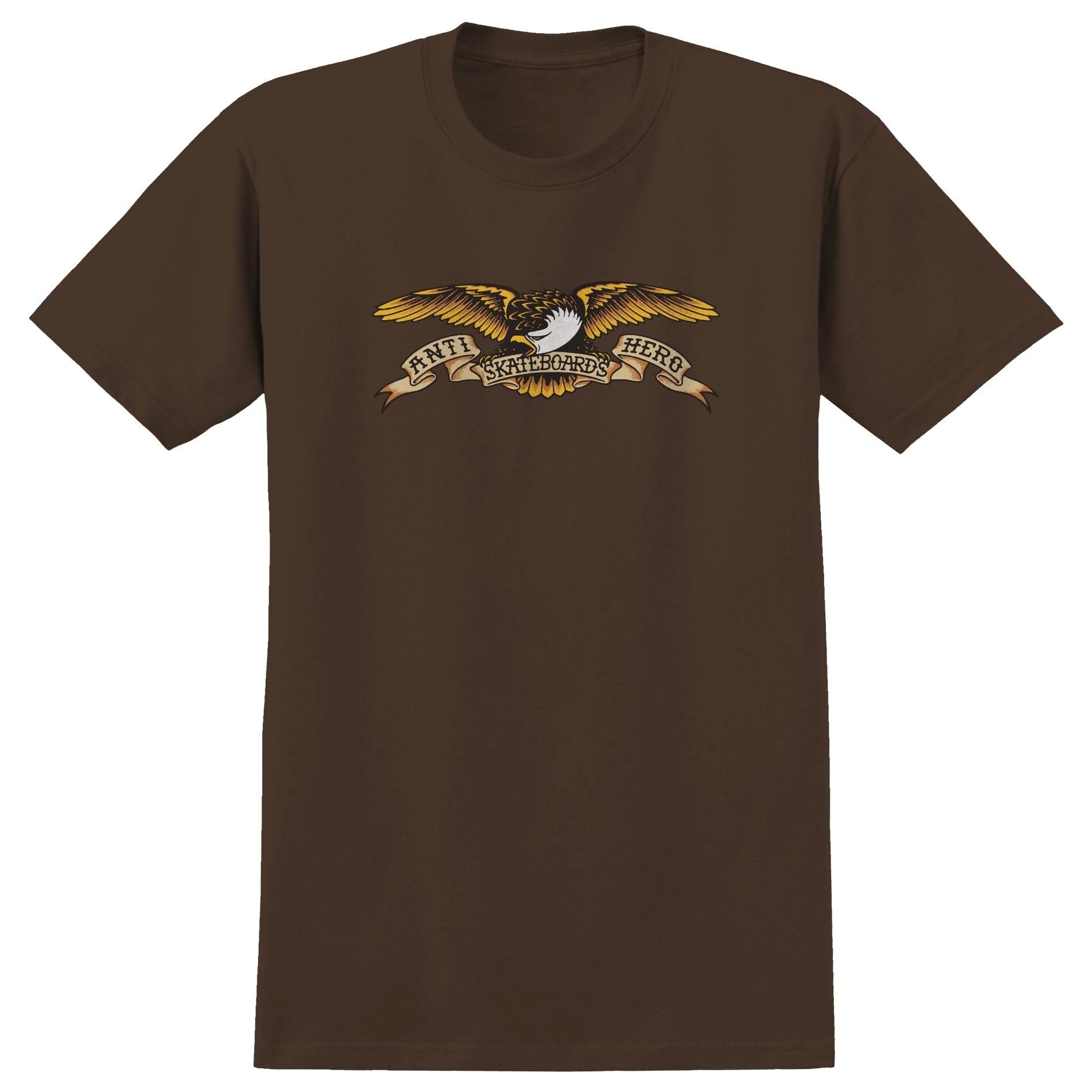 ANTIHERO EAGLE RINGSPUN TEE BROWN