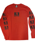 SKULL SKATES SURF BOX LOGO LONGSLEEVE RED - The Drive Skateboard Shop