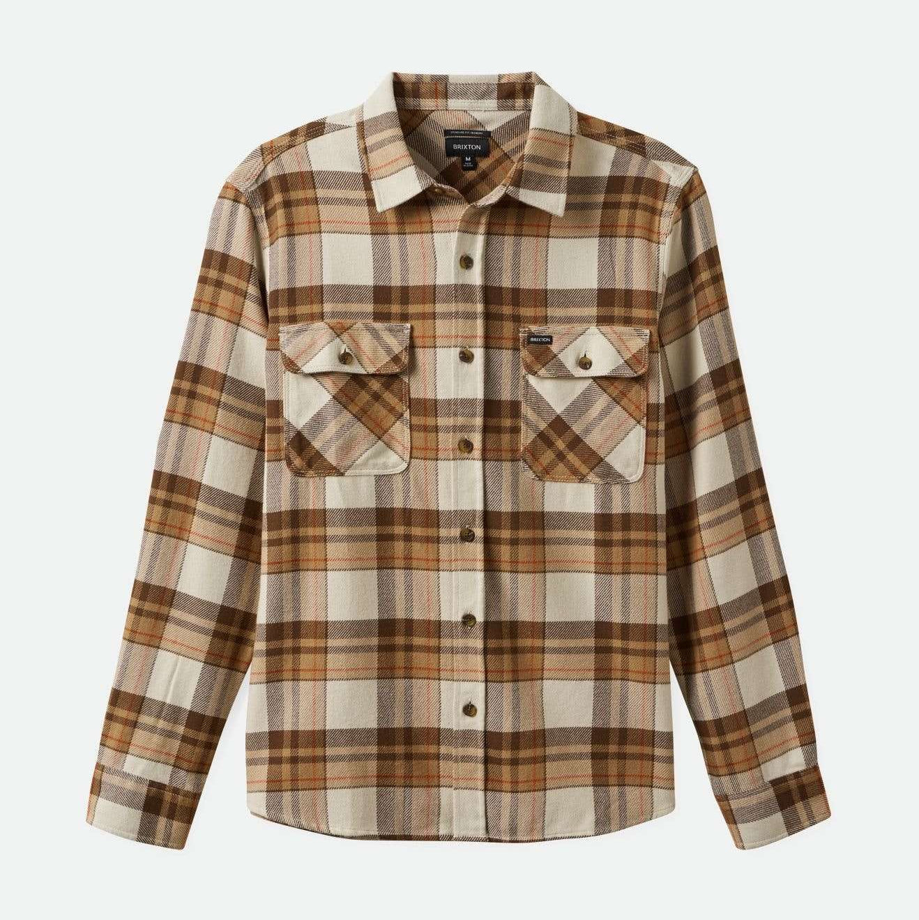 BRIXTON BOWERY FLANNEL WHITECAP/PINECONE 