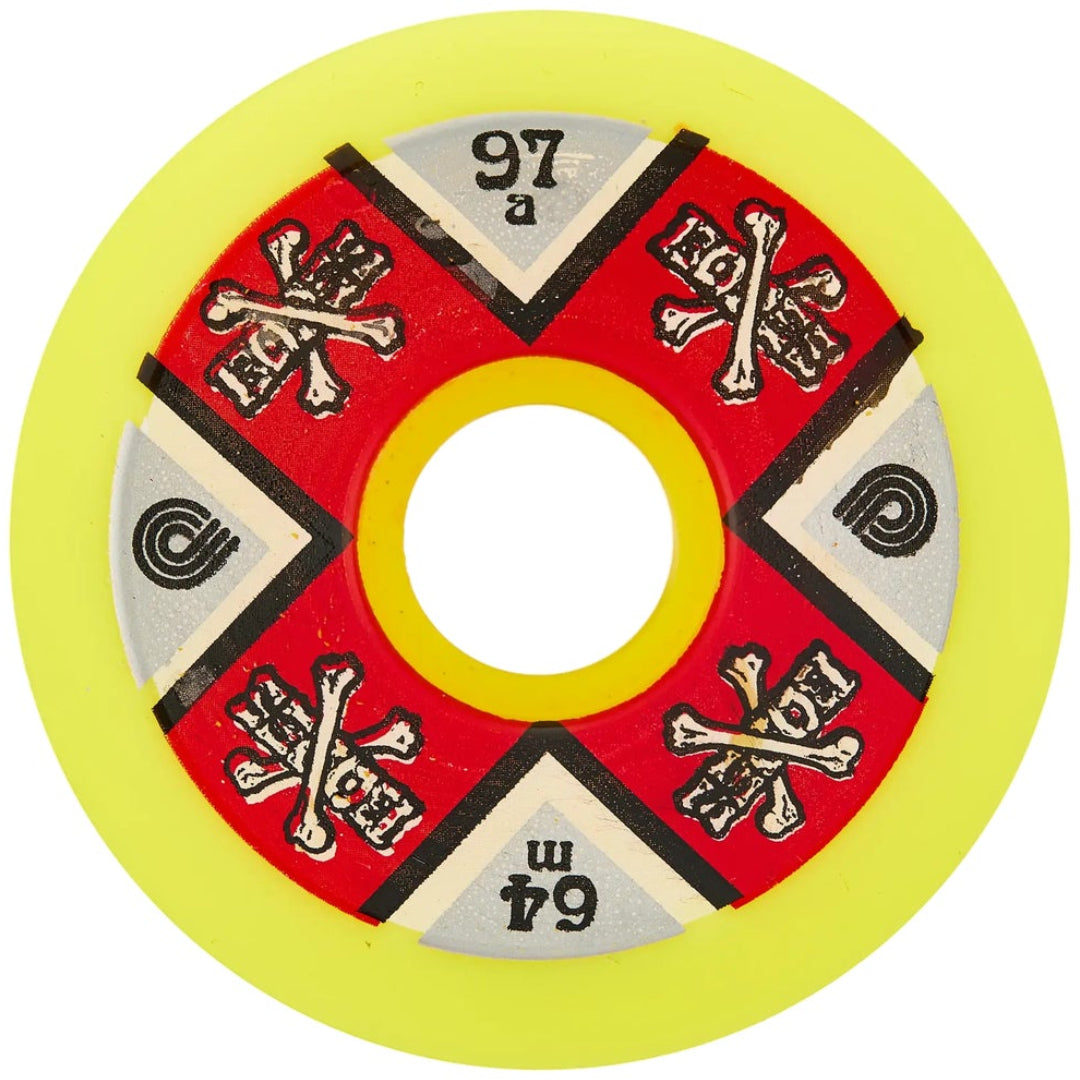 POWELL-PERALTA CROSS BONES YELLOW 97A (64MM)