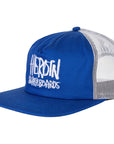 HEROIN TRUCKER HAT LOGO BLUE
