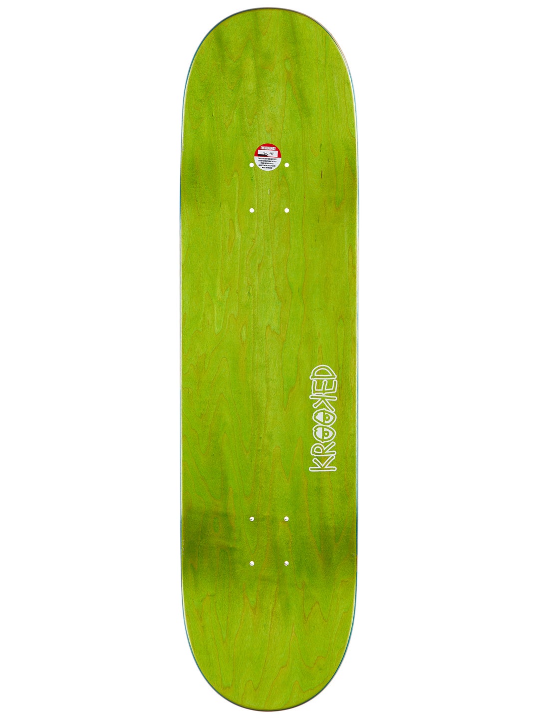 KROOKED DECK - EYES WHITE EYES ORANGE (8.25") - The Drive Skateboard Shop