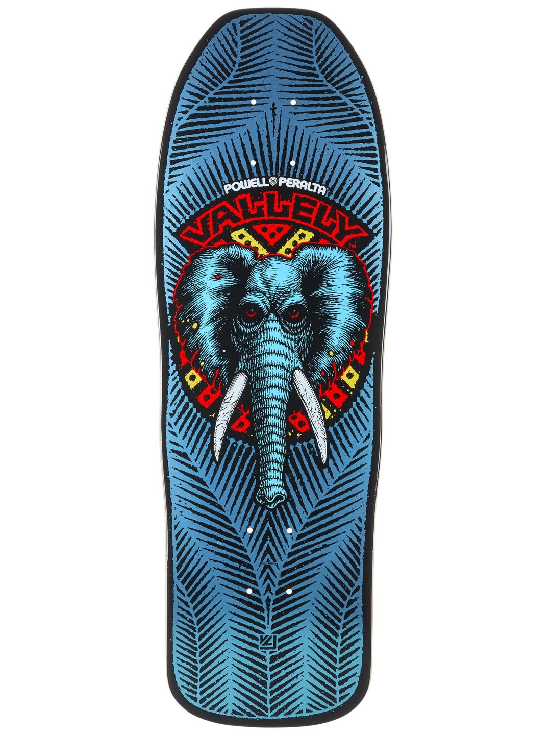 POWELL-PERALTA DECK VALLELY ELEPHANT 12 BLUE FOIL (10") - The Drive Skateboard Shop