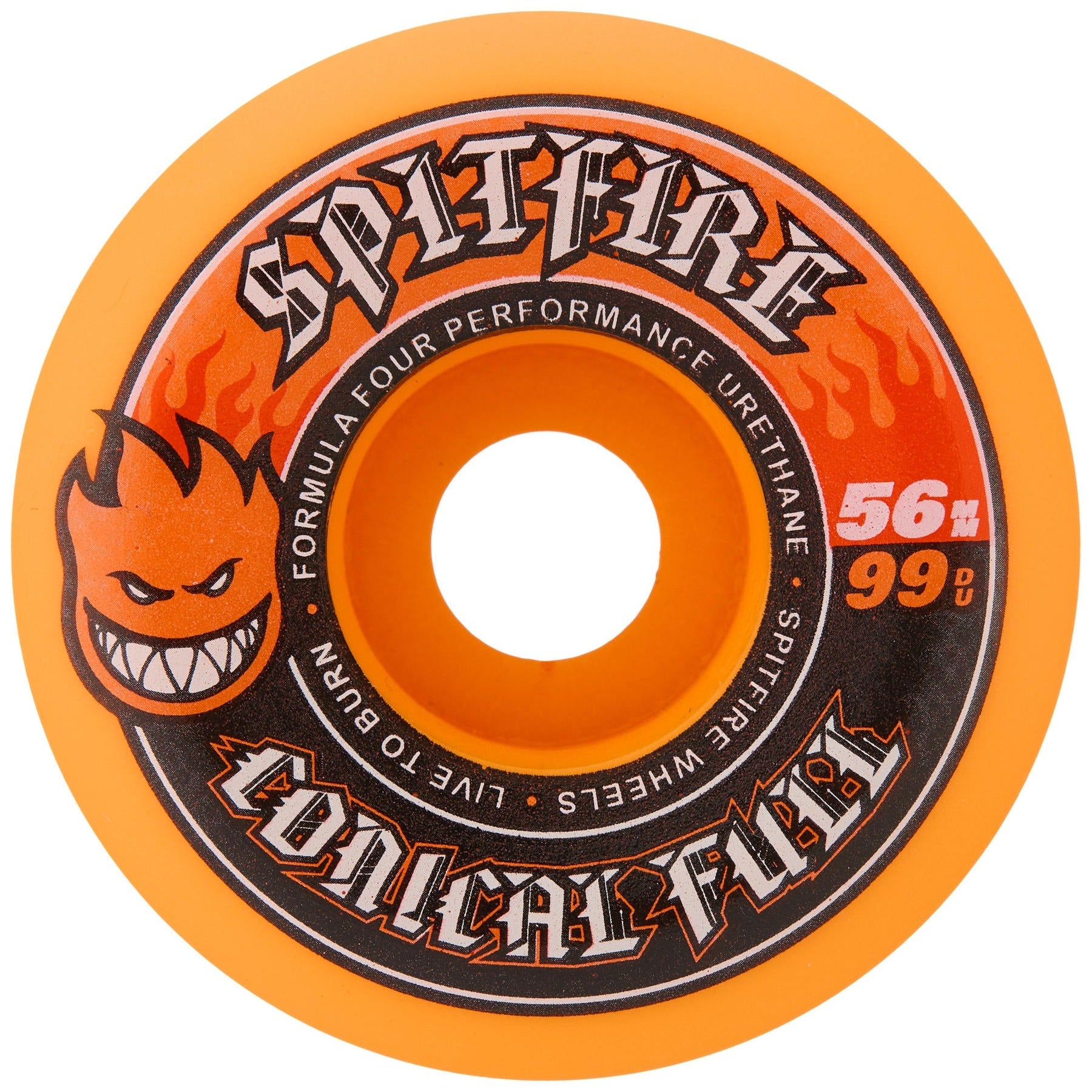 SPITFIRE WHEELS FORMULA FOUR COLOR PACK ORANGE CONICAL FULL 99A (56MM)