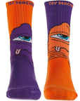 TOY MACHINE SOCKS BORED SECT PURPLE/ORANGE - The Drive Skateboard Shop