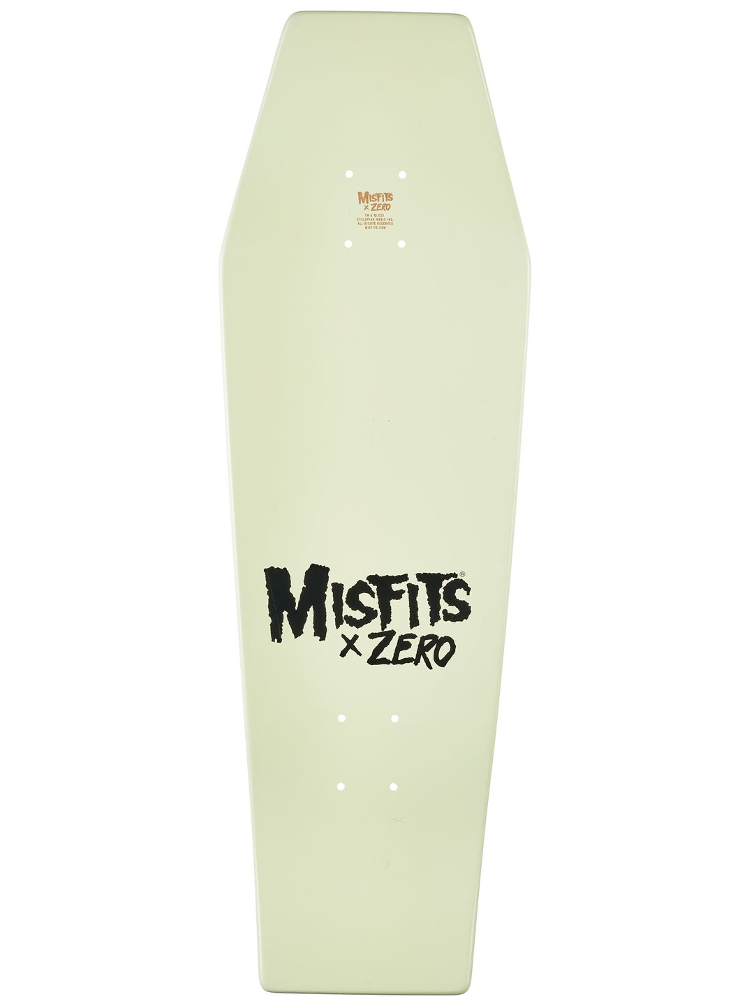 ZERO DECK MISFITS FIEND COFFIN MID GLOW IN THE DARK (9.5")