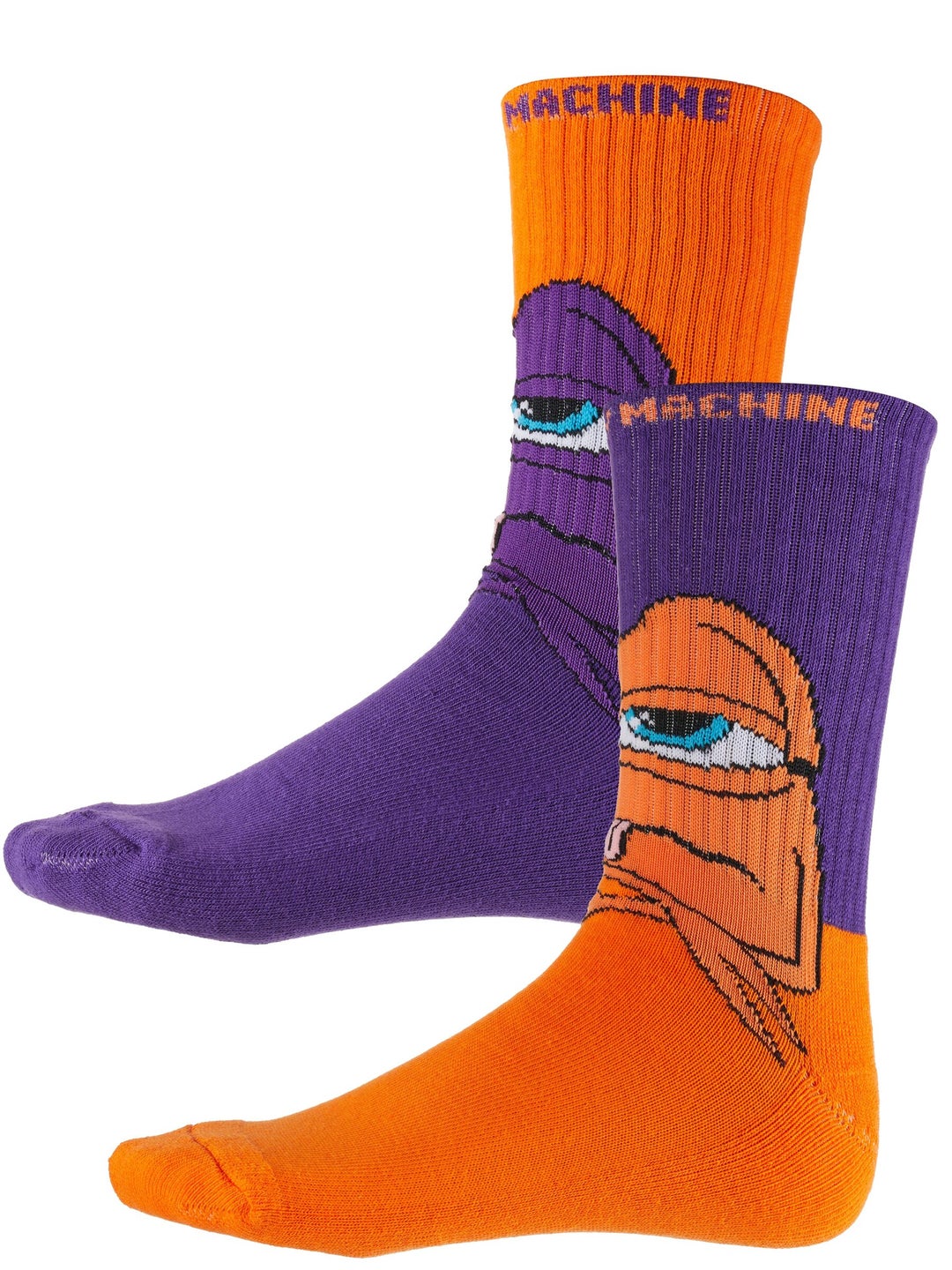 TOY MACHINE SOCKS BORED SECT PURPLE/ORANGE - The Drive Skateboard Shop
