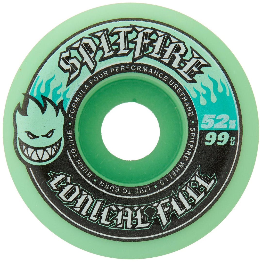 SPITFIRE WHEELS FORMULA FOUR COLOR PACK TEAL CONICAL FULL 99A (52MM)