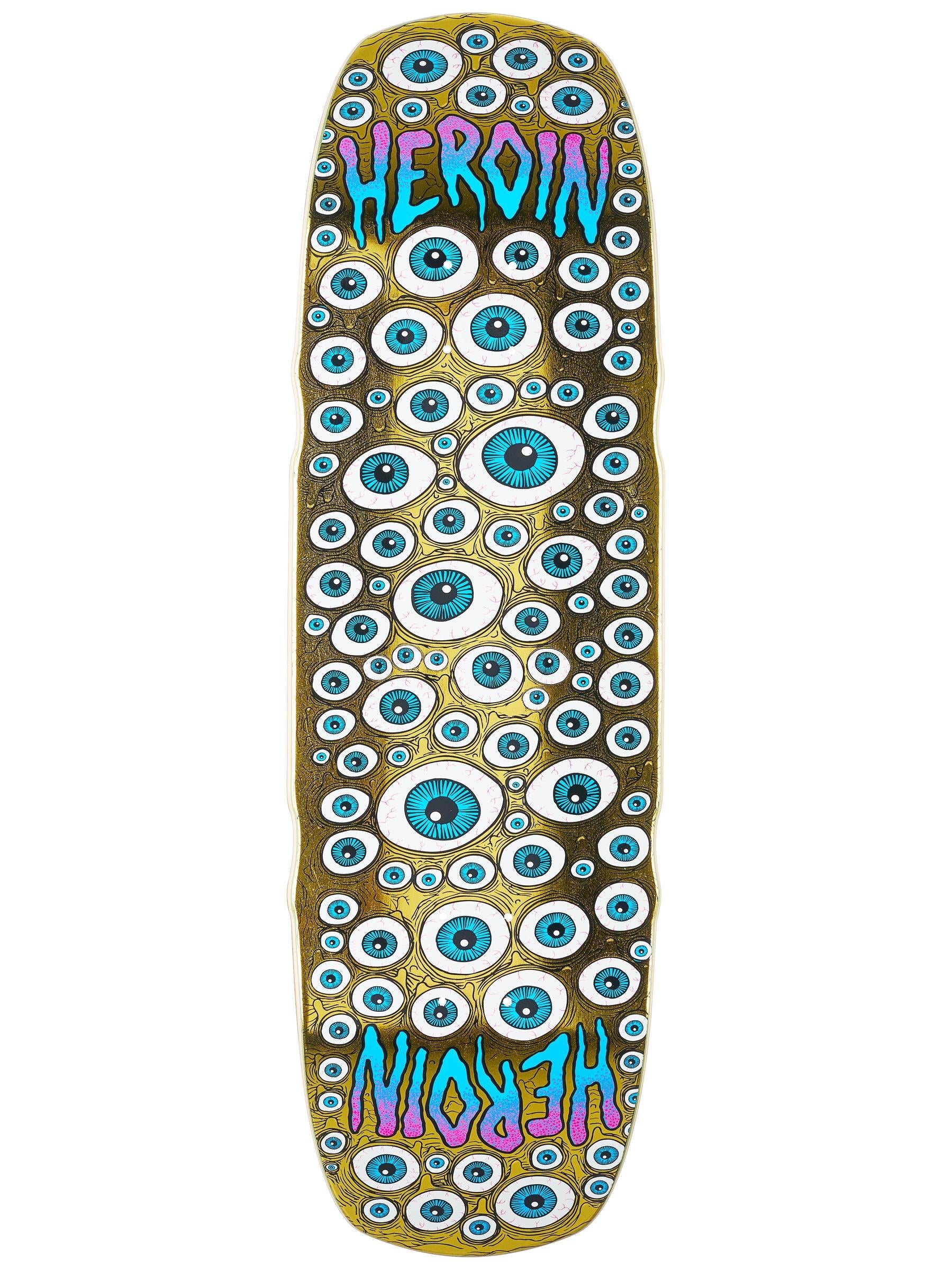 HEROIN DECK SEEING DOUBLE MUTATED GOLD (9.5") - The Drive Skateboard Shop