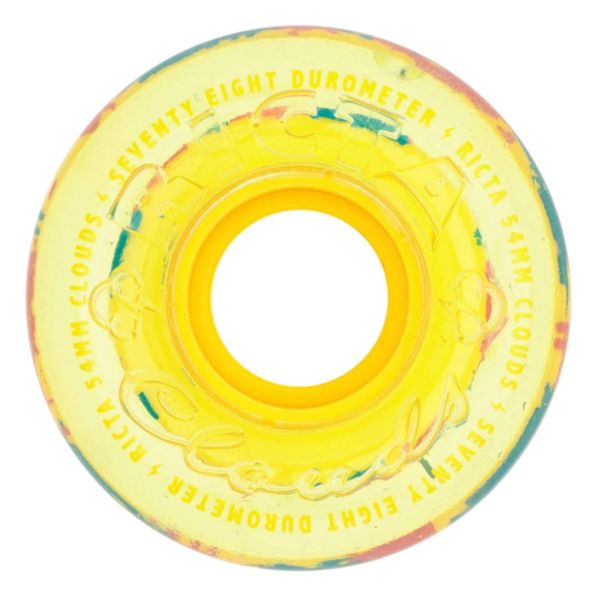 RICTA WHEELS CLOUDS CLEAR SPLATTER CAMO YELLOW 78A (54MM)