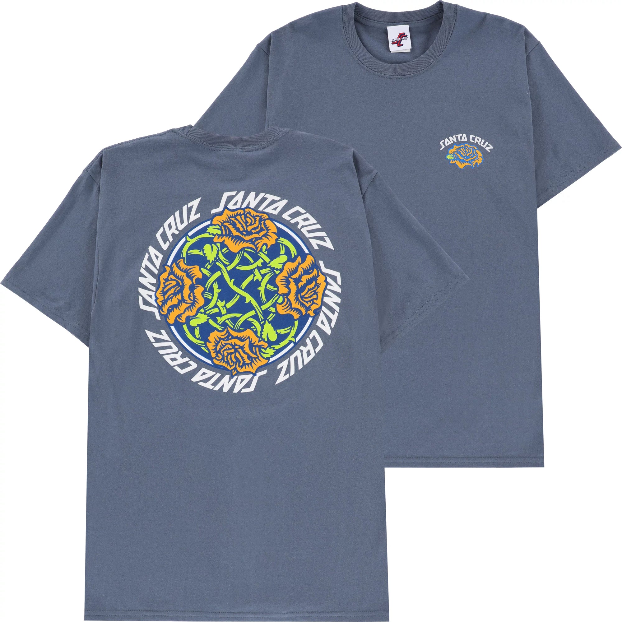 SANTA CRUZ T-SHIRT DRESSEN ROSE SOLO STEEL BLUE