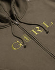 GIRL SERIF ZIP HOOD ALPINE GREEN 