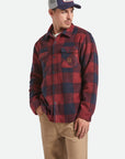 BRIXTON BOWERY FLANNEL ARCTIC STRETCH FLEECE ADRENALINE RUSH/MOOD INDIGO