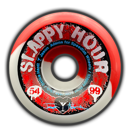SPEEDLAB WHEELS JASON ADAMS RED/WHITE SPLIT 99A (54MM)