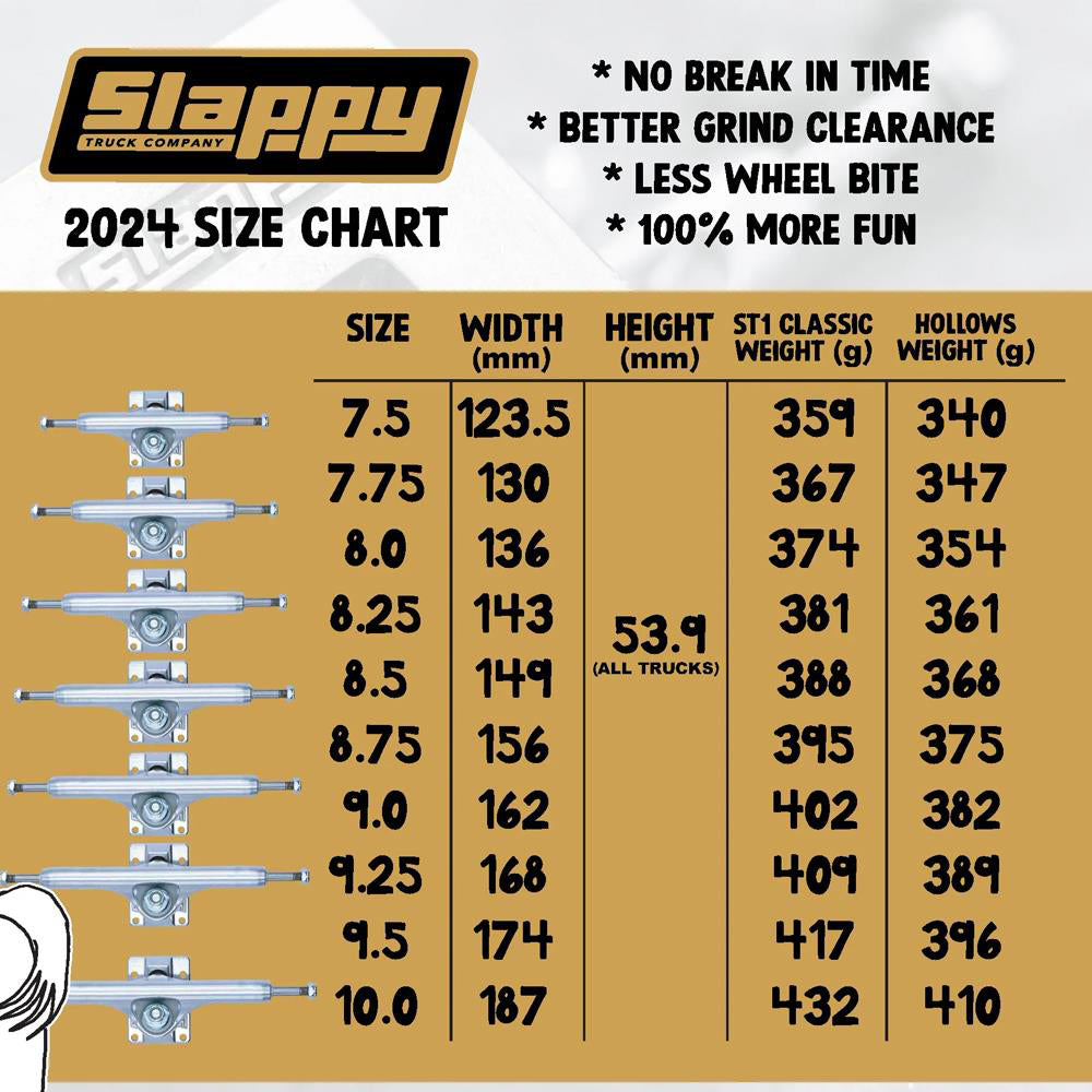 Slappy Usb Drive SLAPPY TRUCKS INVERTED HOLLOW SILVER – The Drive Skateboard Shop