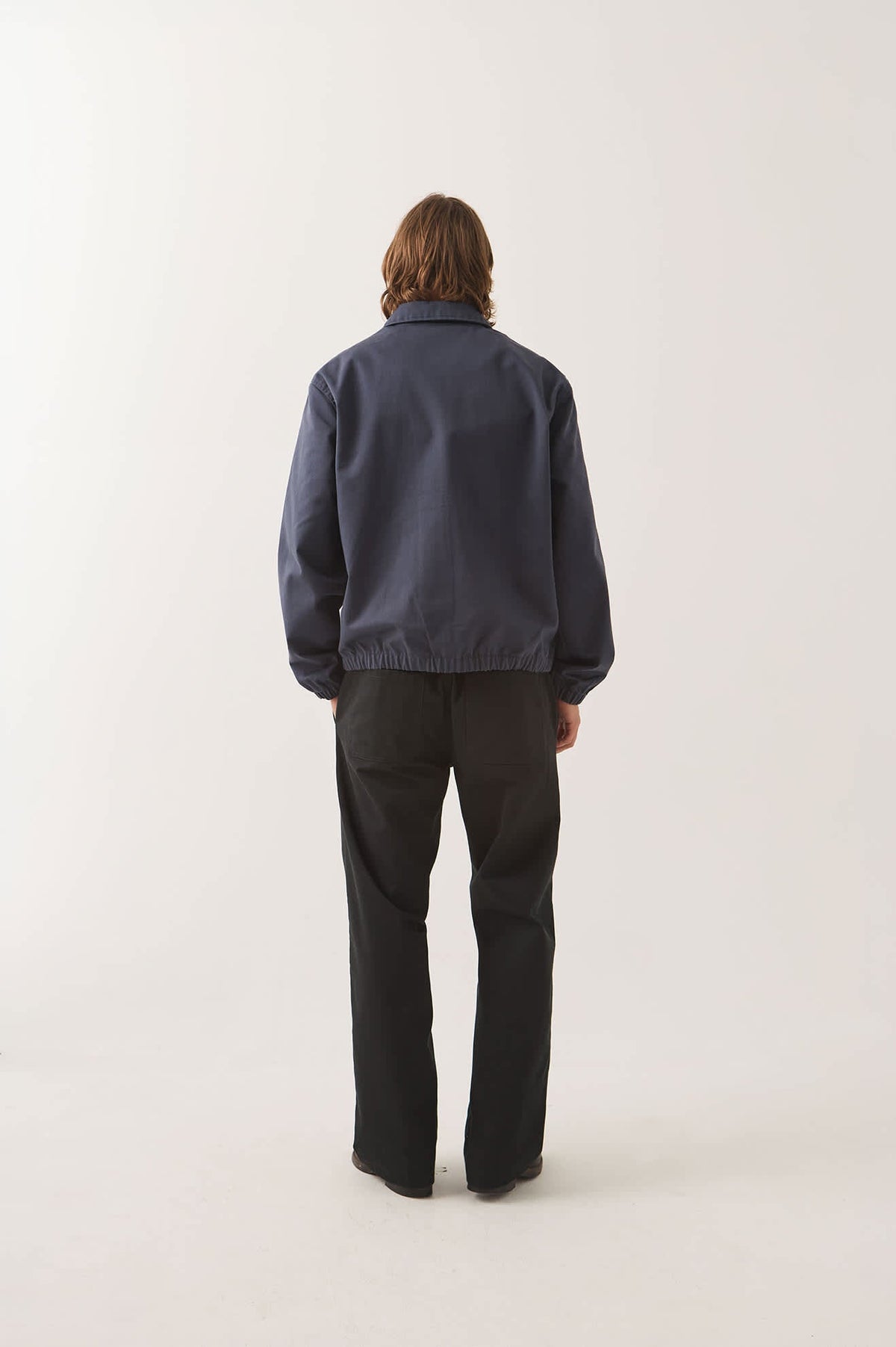 BRIXTON TRADEMARK LIGHTWEIGHT GARAGE ZIP JACKET WASHED NAVY
