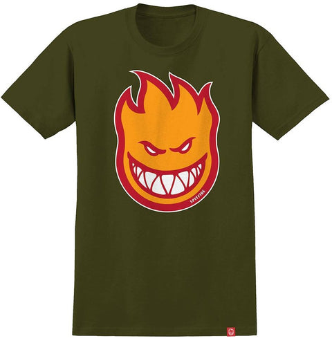 SPITFIRE BIGHEAD FILL T-SHIRT GREEN/GOLD - The Drive Skateshop