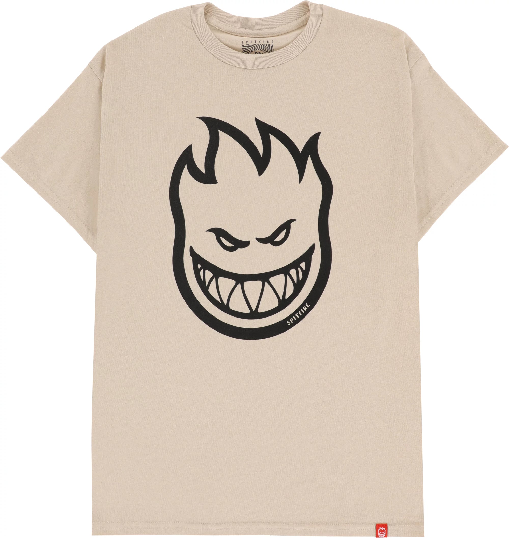 SPITFIRE BIGHEAD T-SHIRT SAND/BLACK - The Drive Skateshop