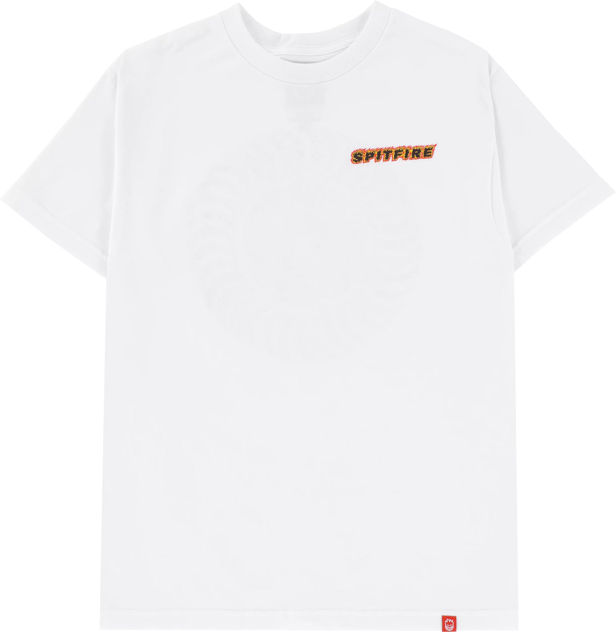 SPITFIRE CLASSIC FLAME T-SHIRT  WHITE/RED/YELLOW - The Drive Skateboard Shop