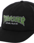 THRASHER BRICK SNAPBACK HAT BLACK - The Drive Skateshop